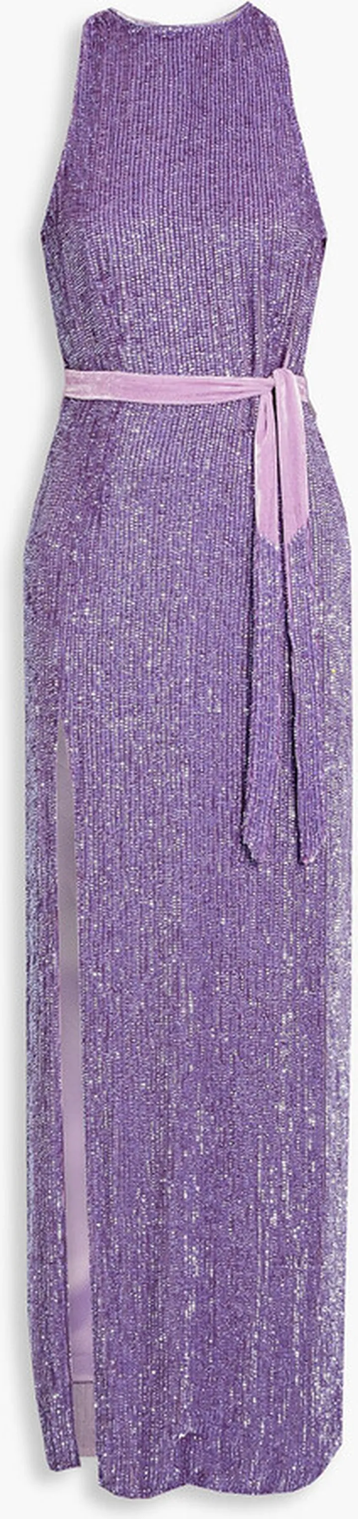 Tzilly belted sequined chiffon maxi dress