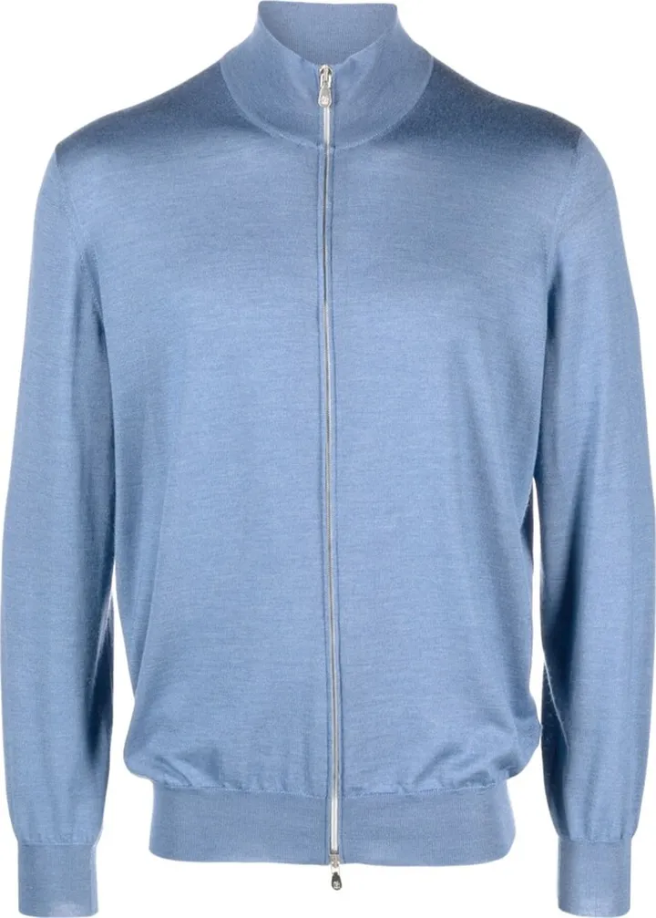 High-Neck Zip-Up Jumper