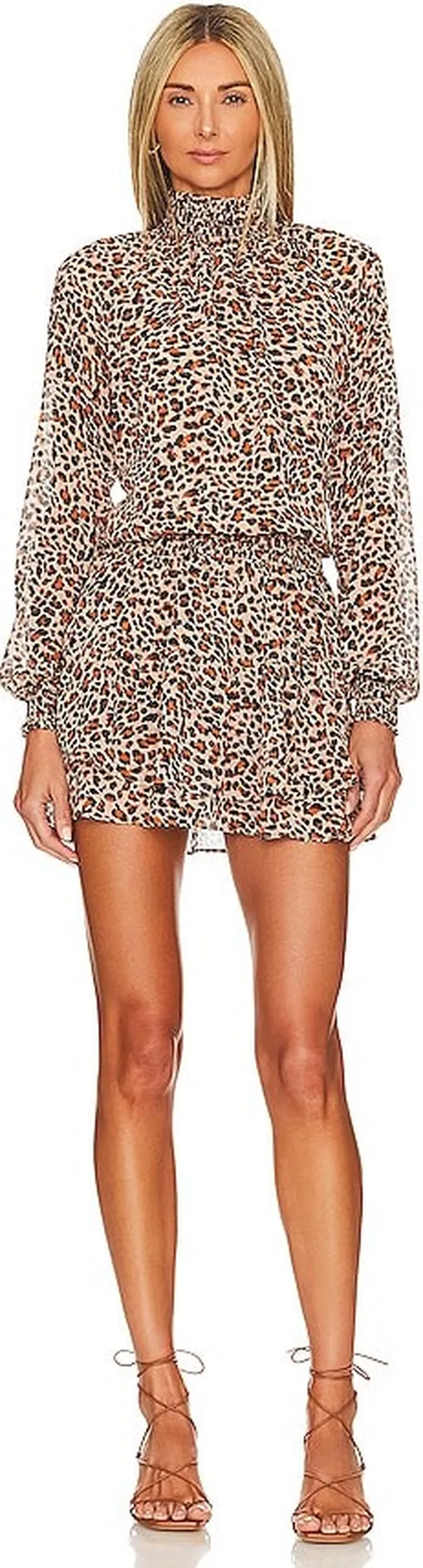 Turtleneck Ruffle Skirt Mini Dress