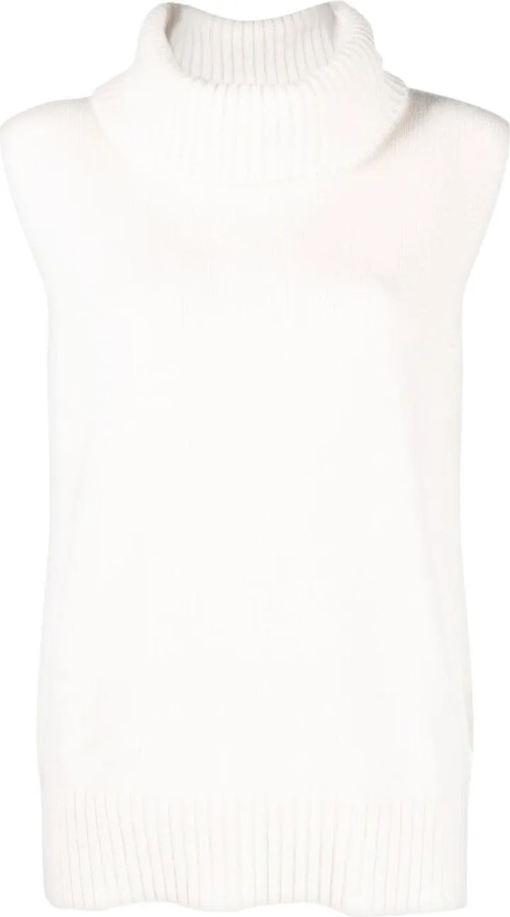 Molly roll neck cashmere vest