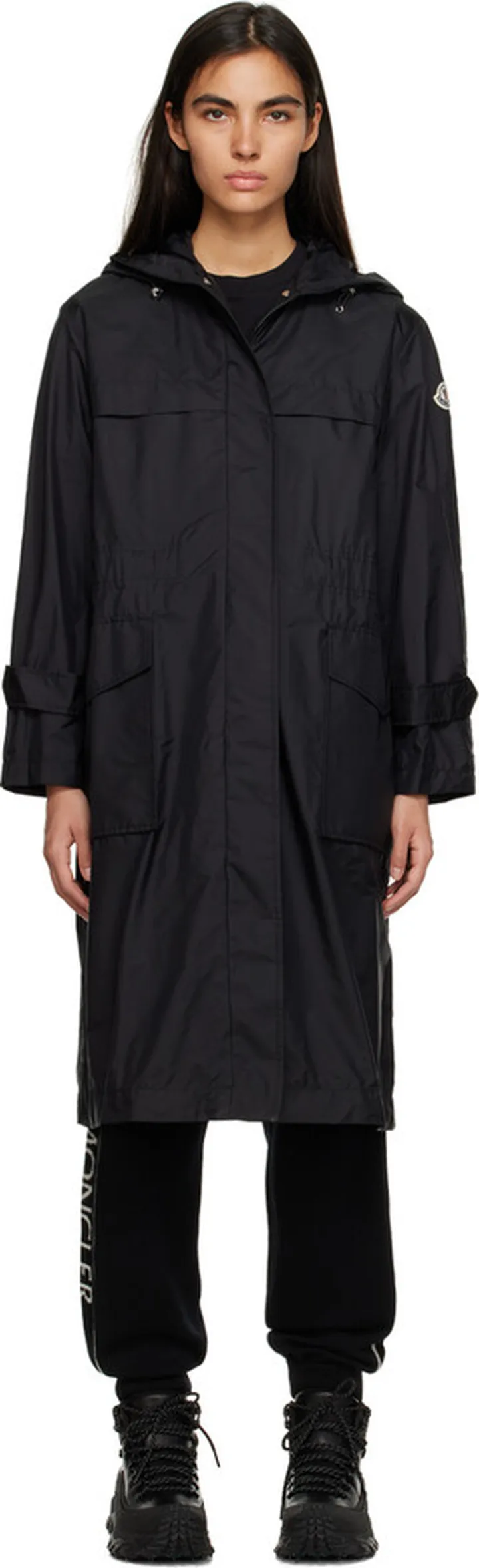 Moncler Black Hiengu Rain Coat