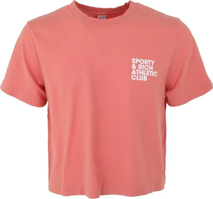 Sporty & Rich Crewneck Cropped T-Shirt