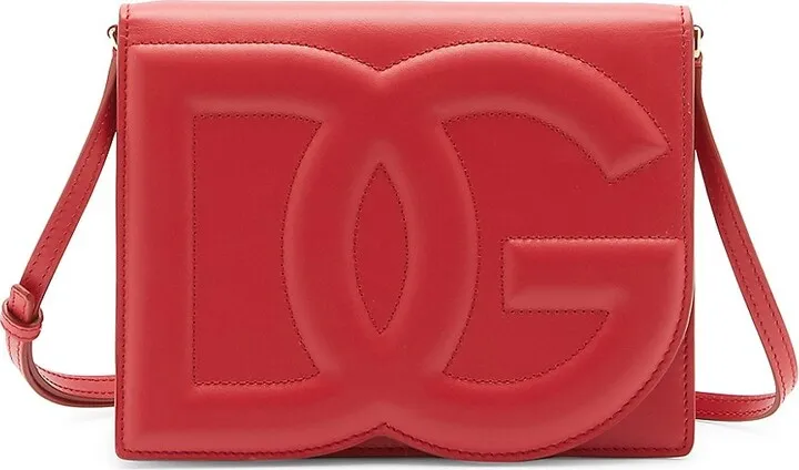 DG Leather Flap Crossbody Bag