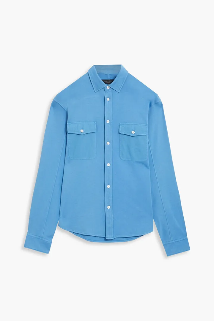 Jack cotton twill-paneled cotton-jersey shirt