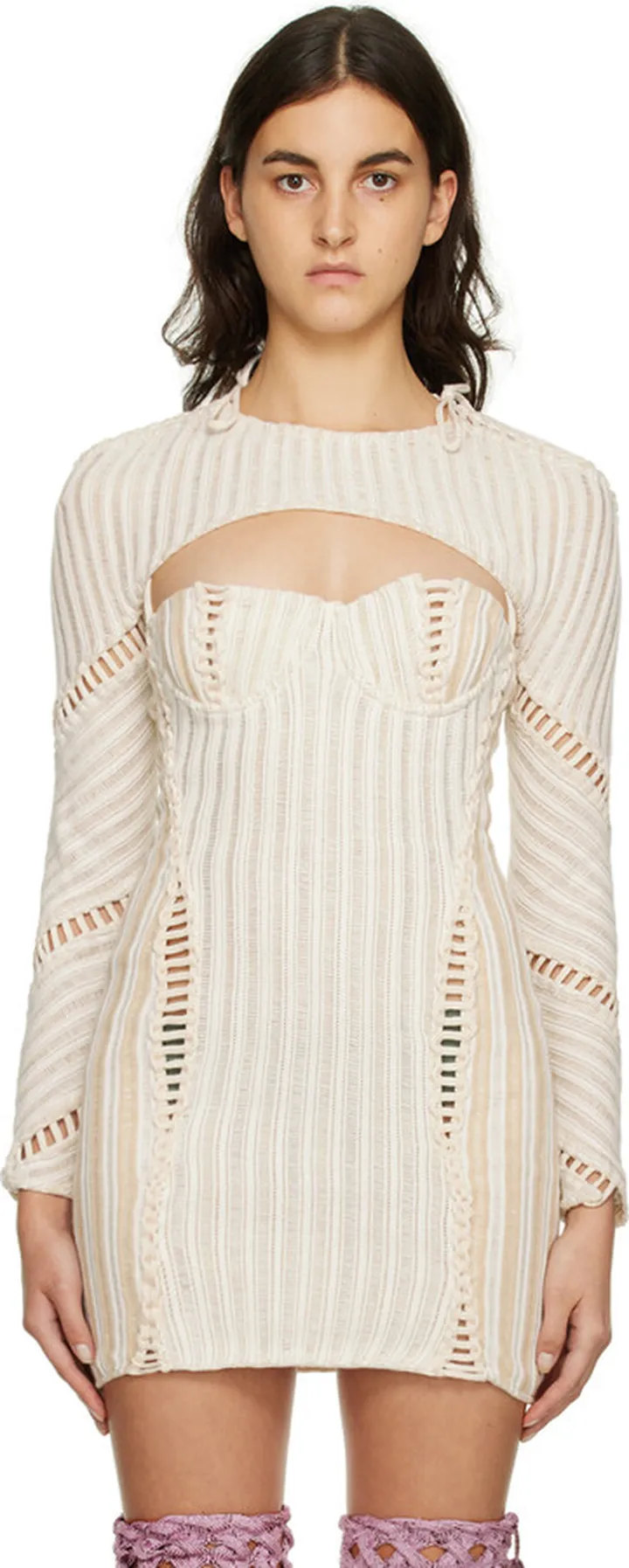 Isa Boulder Beige Spiral Gloves