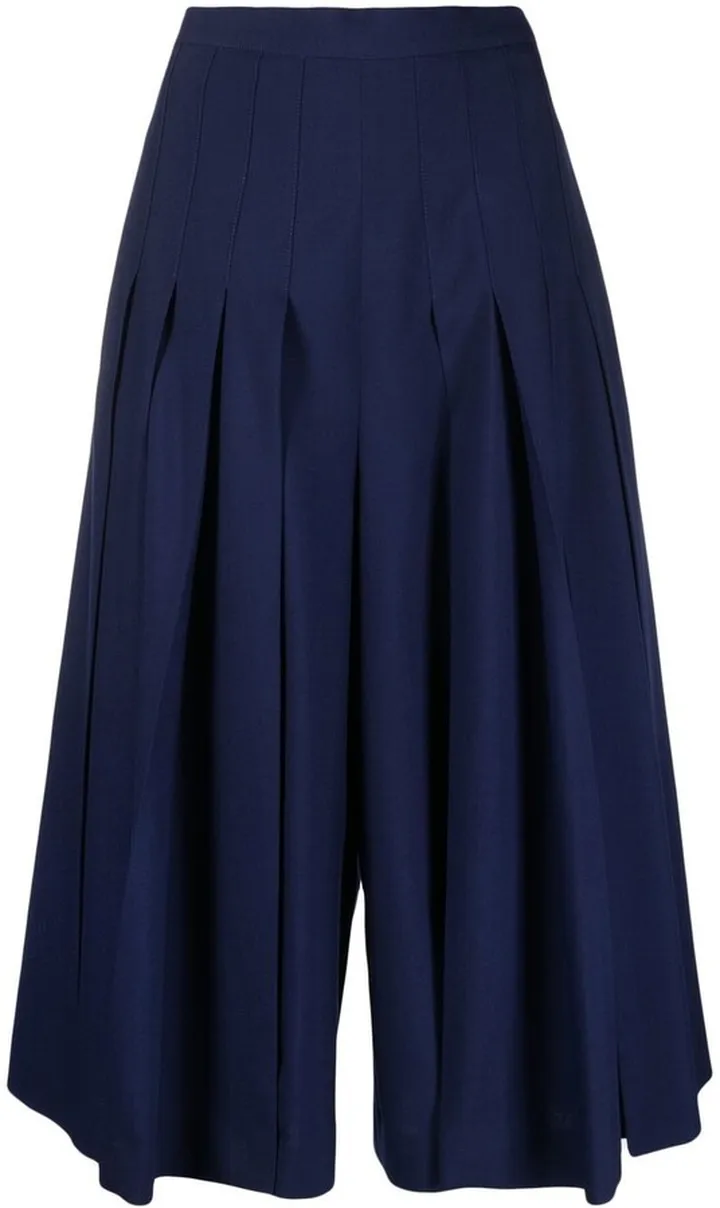 Pleated Cropped Trousers