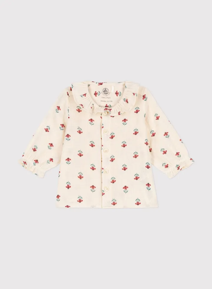 Kids Floral Print Gauze Blouse