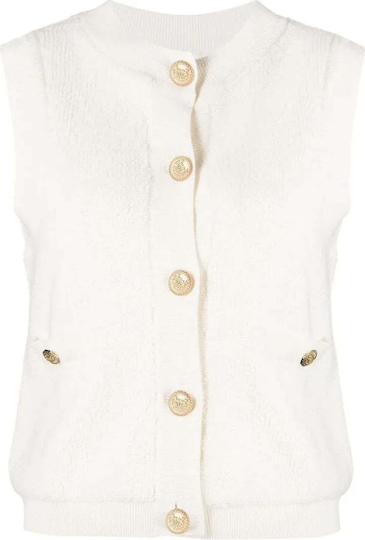 Curly cashmere vest