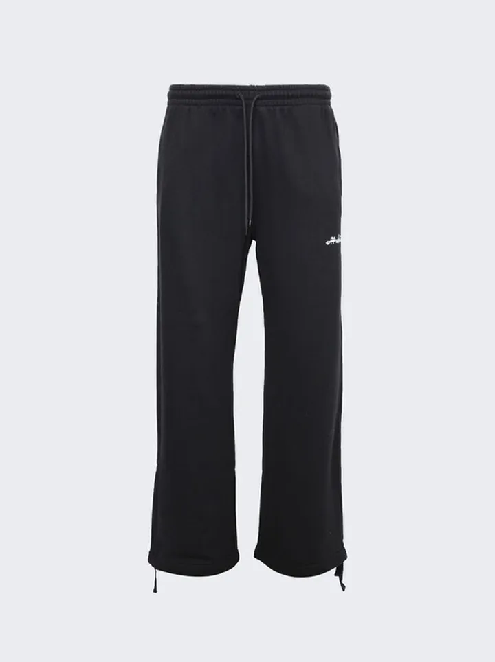 Paint Script Skate Sweatpant Black And White