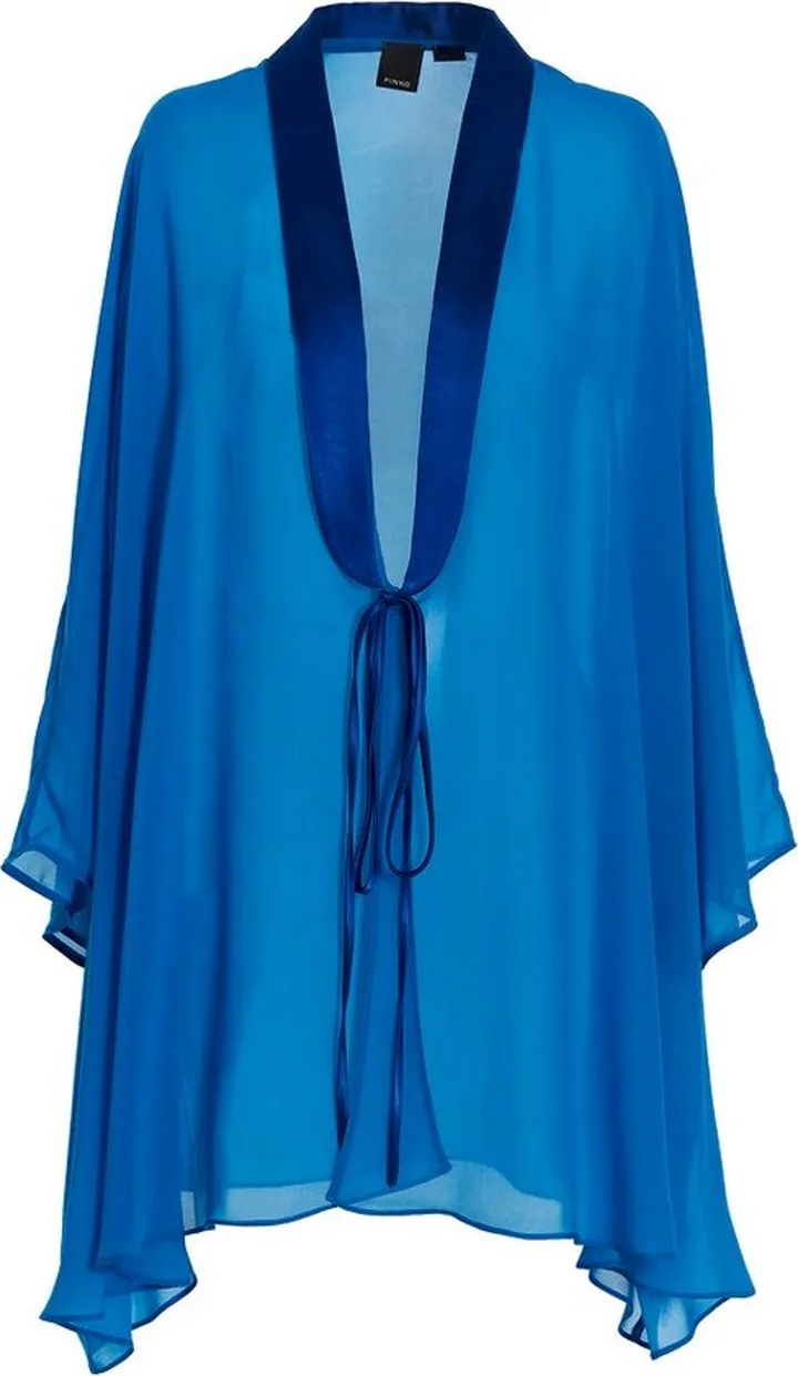 Pinko V-Neck Satin Cape
