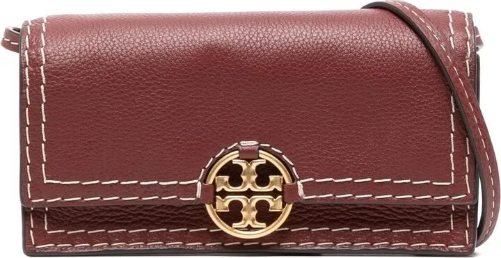 Logo Plaque Contrast Stitch Crossbody Bag