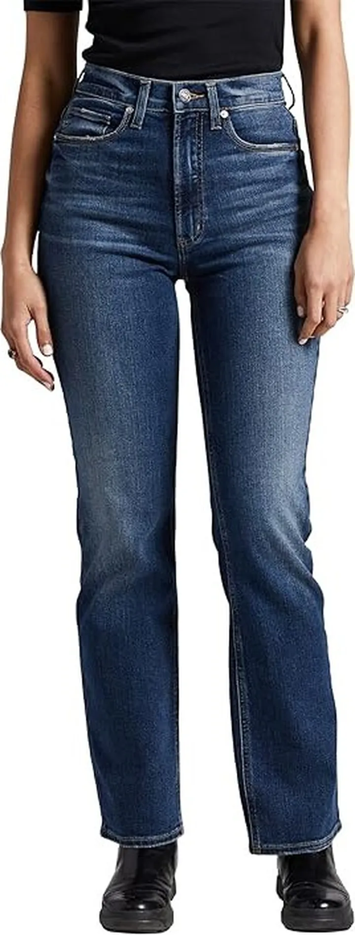 Silver Jeans Co. 90s Vintage High-Rise Bootcut Jeans L28708EKC355 (Medium Indigo Wash) Women's Jeans