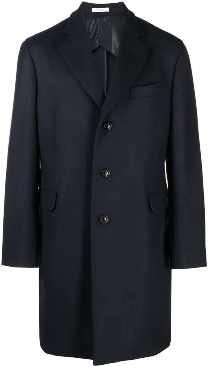 Single-Breasted Wool Coat
