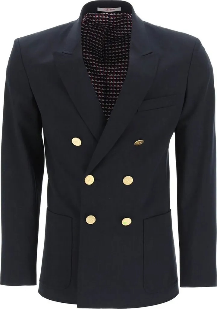 Valentino Double-Breasted Long-Sleeved Jacket
