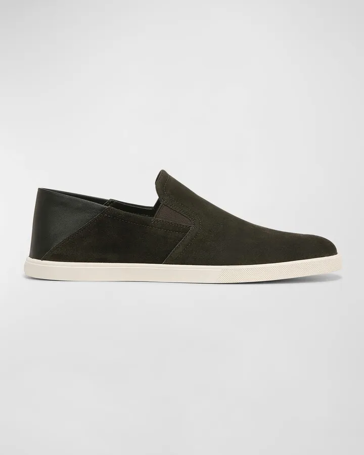 Men's Leather Slip-On Sneakers