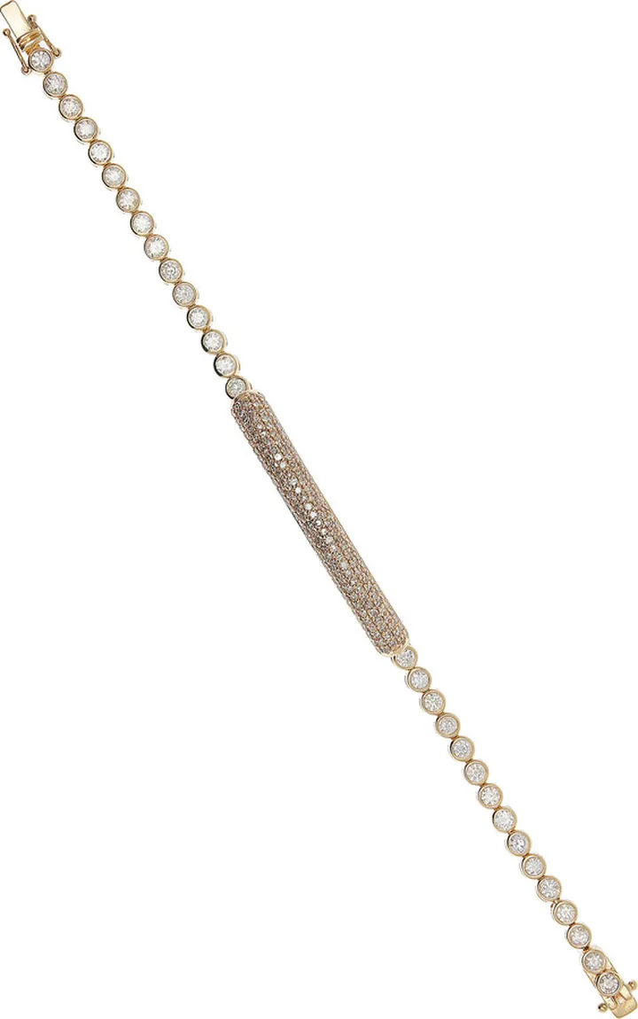 Women's The Tennis Bar 14K Yellow Gold Diamond Bracelet