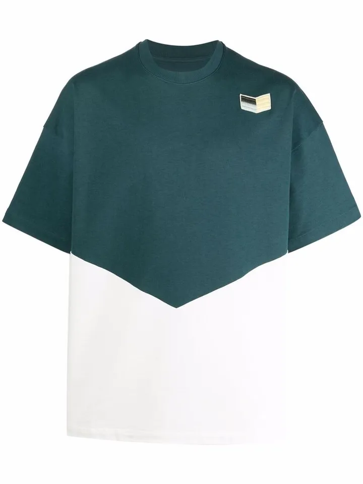 logo colour-block T-shirt