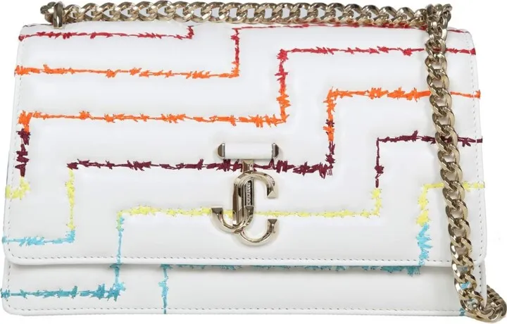 Varenne Shoulder Bag In Quilted Leather With Colorful Details