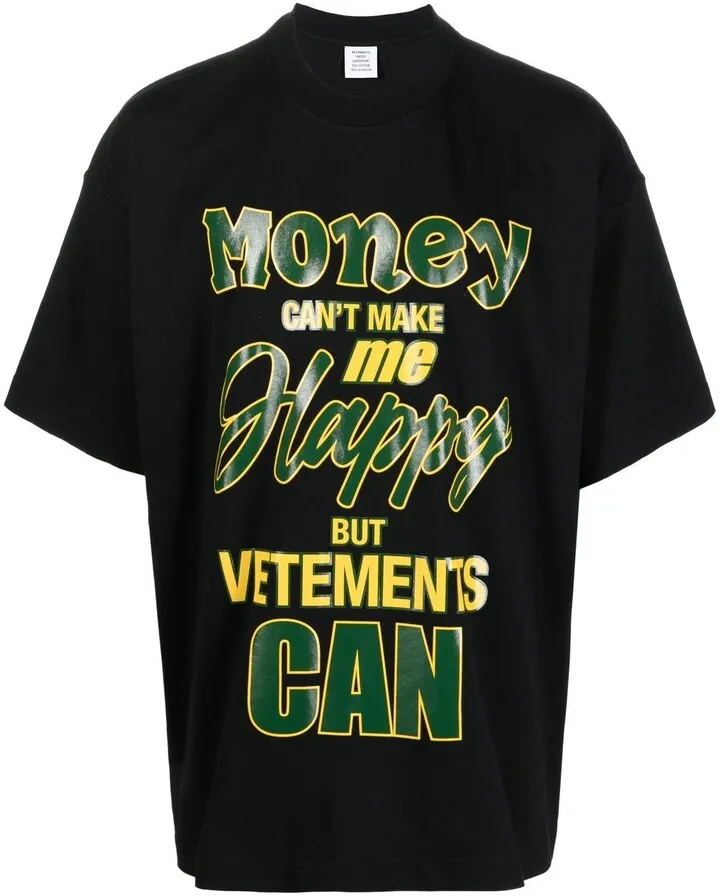 slogan-print cotton T-shirt