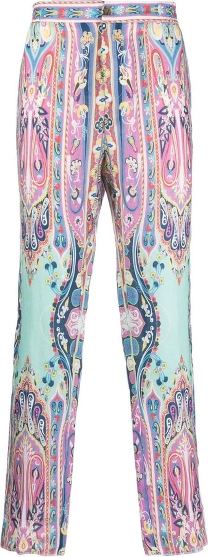 Paisley Pattern Straight Leg Trousers