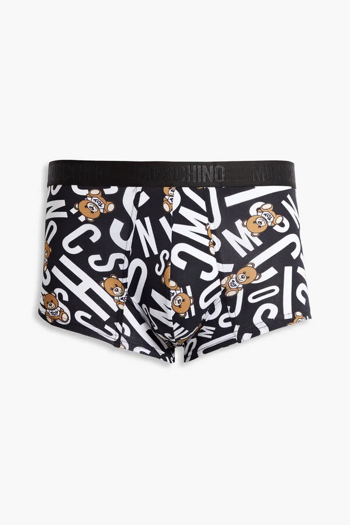 Printed stretch-cotton boxer briefs
