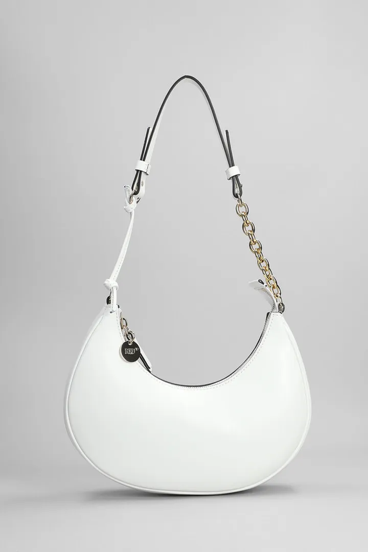 Shoulder Bag In White Leather