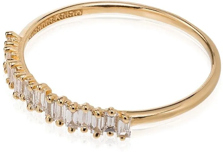 18K yellow gold half eternity diamond ring