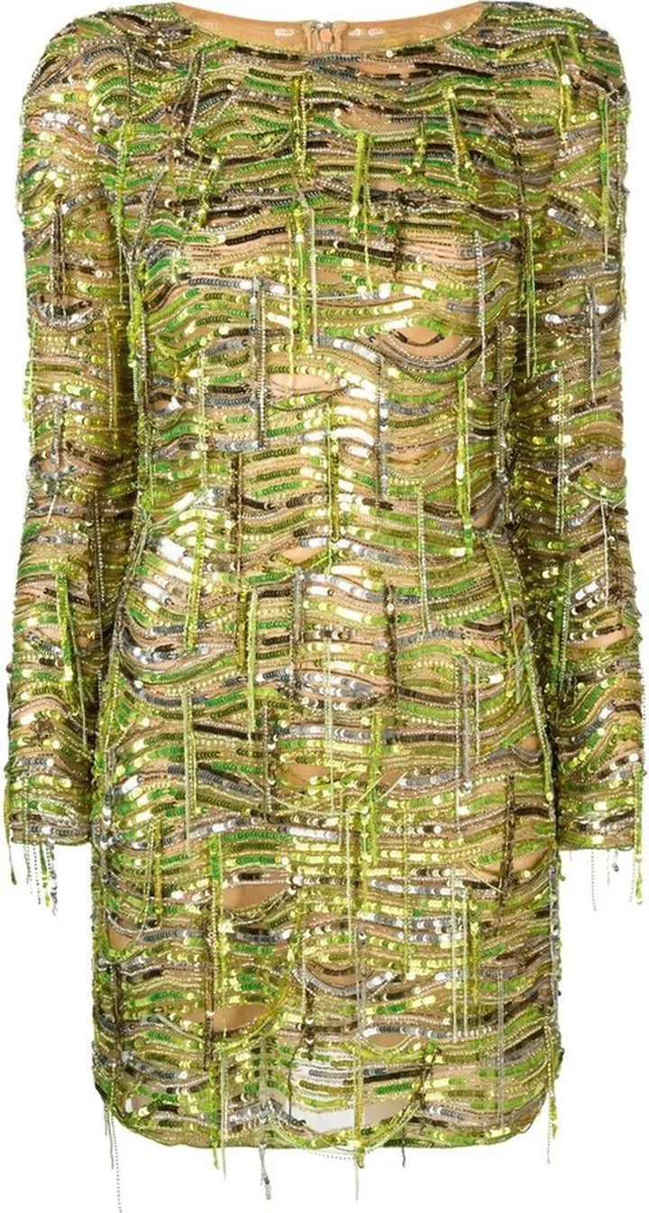 Sequin-Embellished Minidress