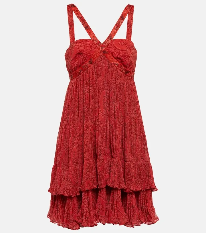 Printed halter minidress