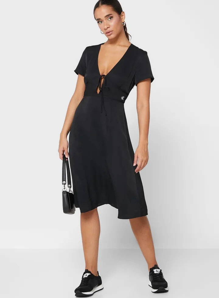Knitted Knot Detail Dress