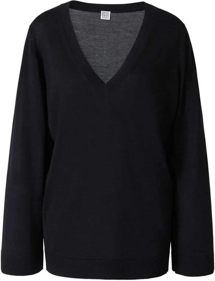 V-neck Long-sleeved Jumper