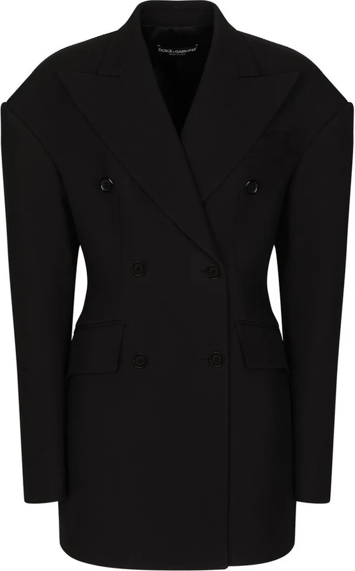 Drop-Shoulder Double-Breasted Coat