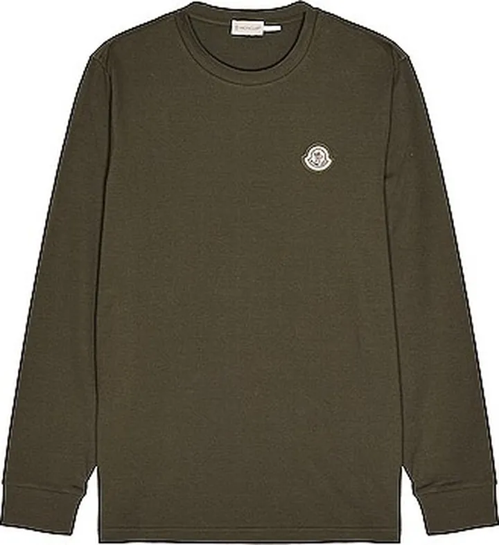 Moncler Long Sleeve T-Shirt in Olive