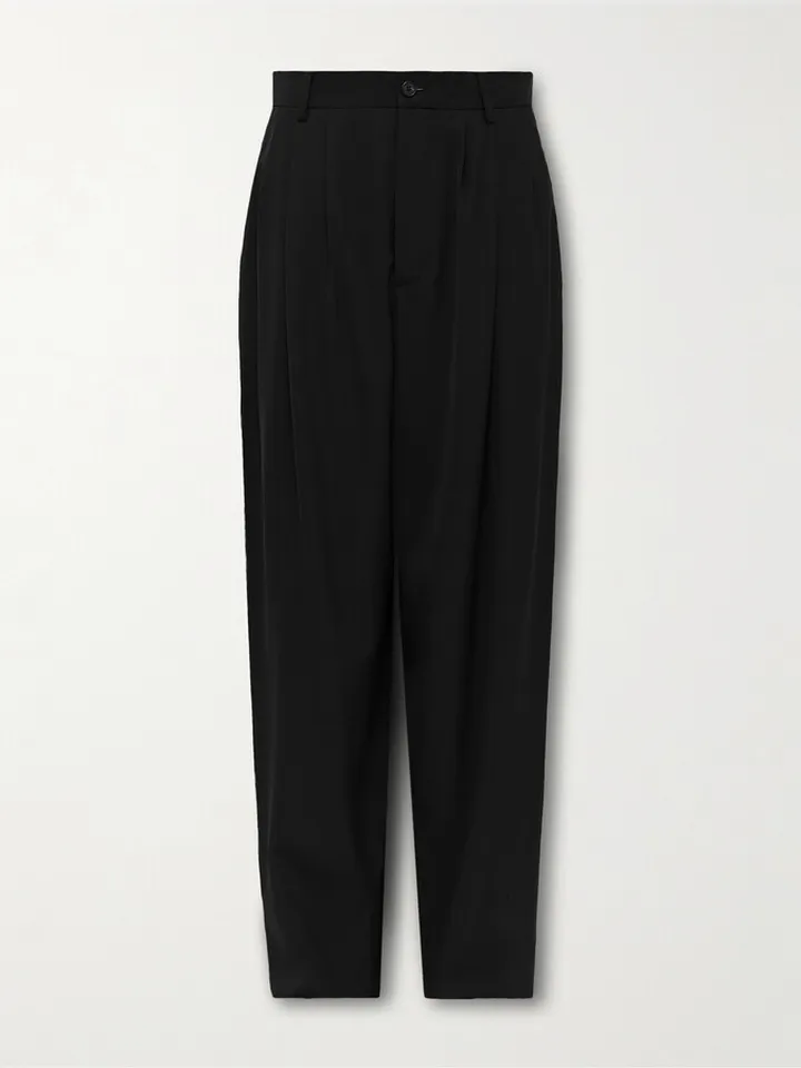 Rufus Wide-Leg Pleated Woven Trousers