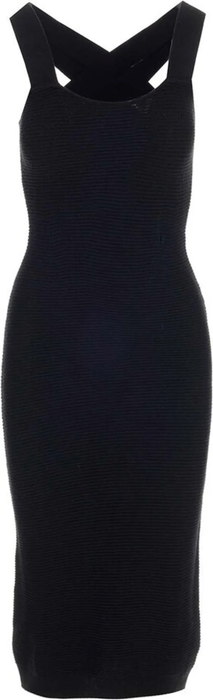 Patou Criss-Cross Strapped Stretched Midi Dress