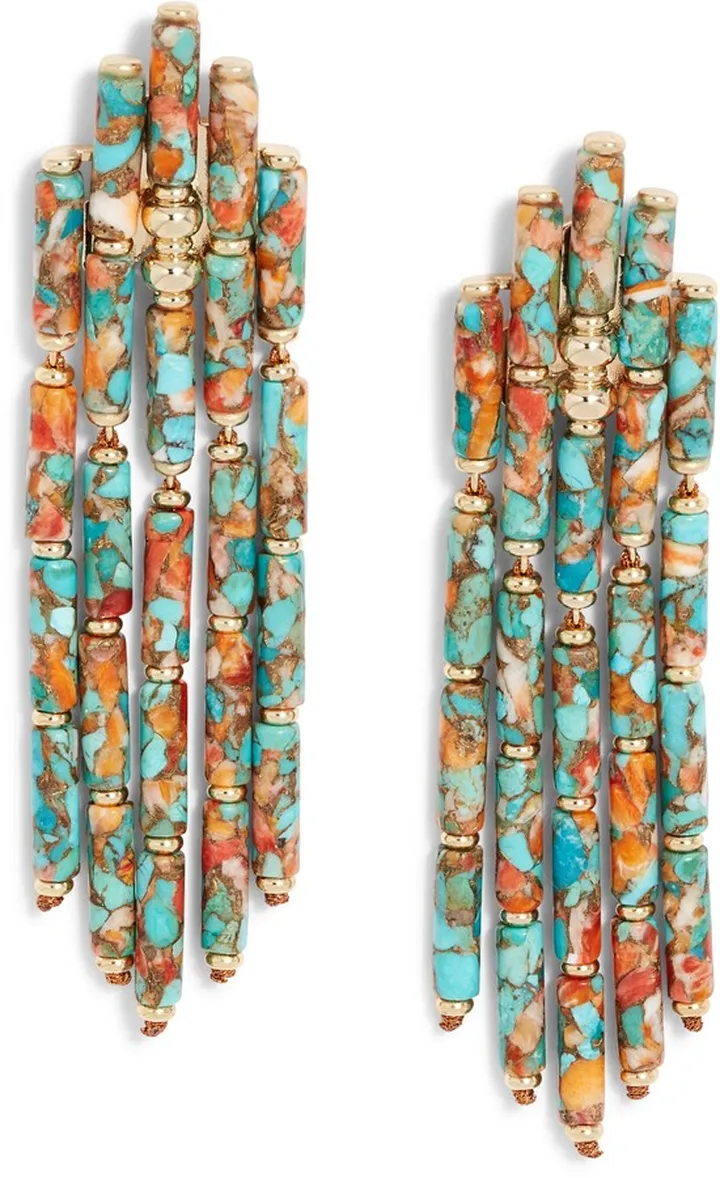 Ember Beaded Statement Earrings