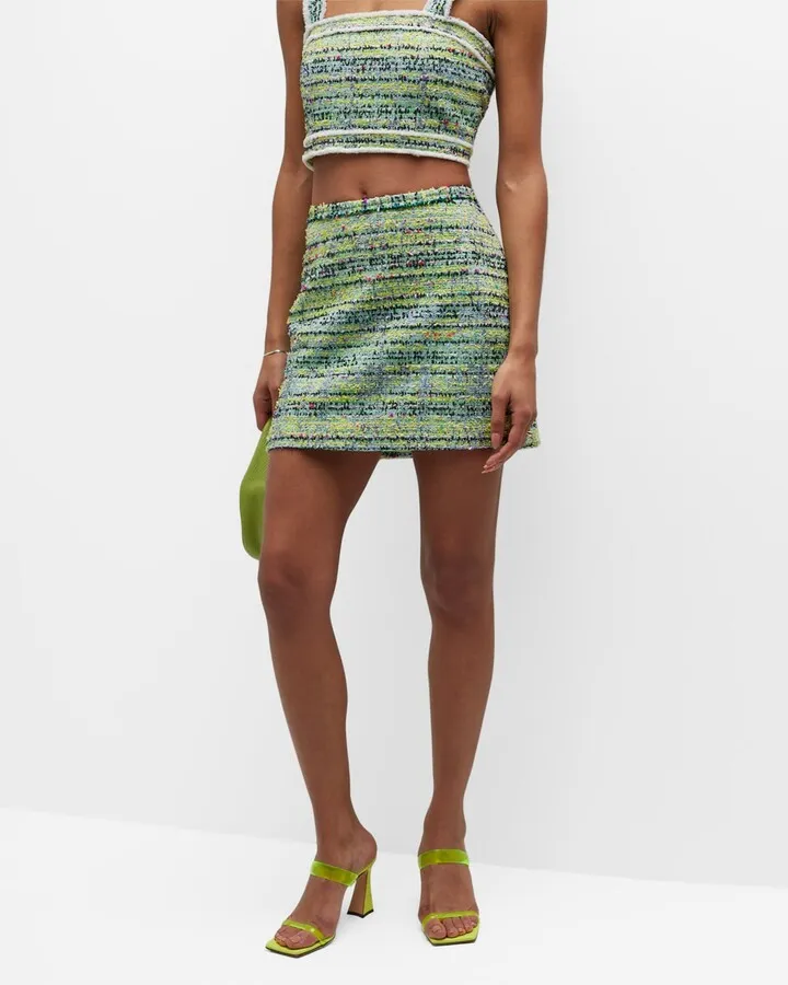 Beach Tweed Mini Skirt
