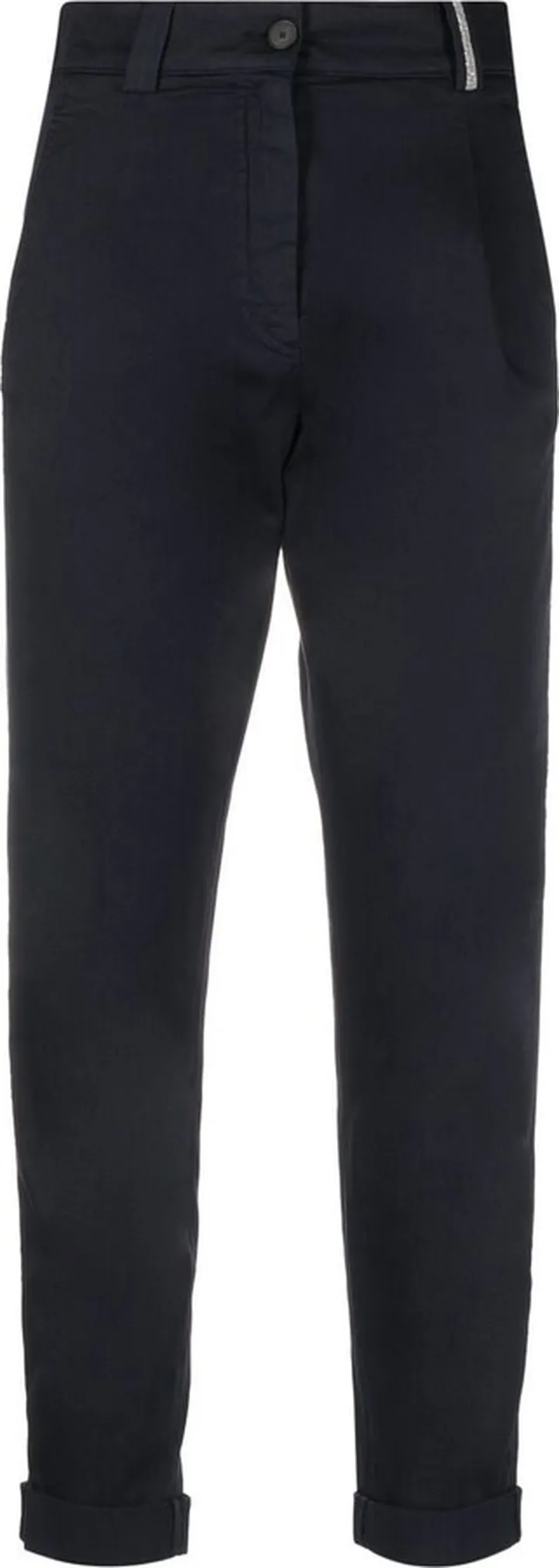 High-Waisted Cotton Trousers