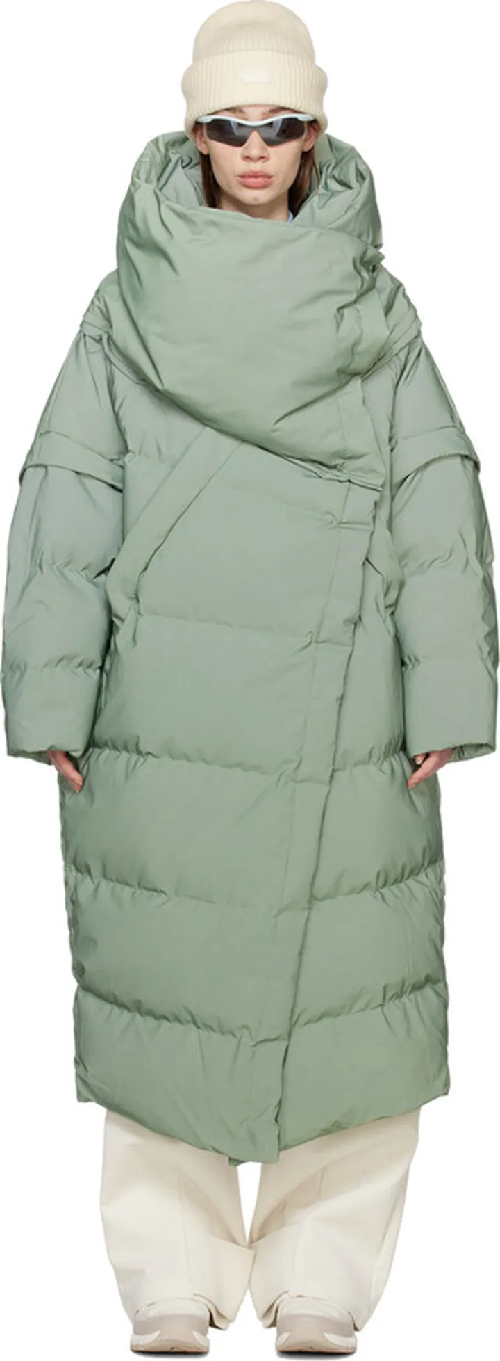 Templa Green Wrap Down Coat