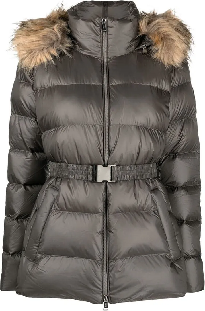 Faux-Fur Hood Padded Jacket