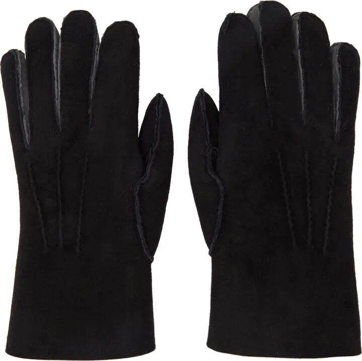 Paul Smith Black Shearling Gloves