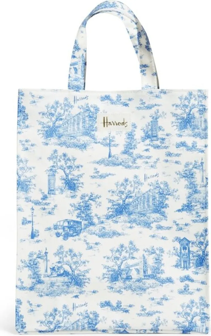Harrods Medium Toile Shopper Bag