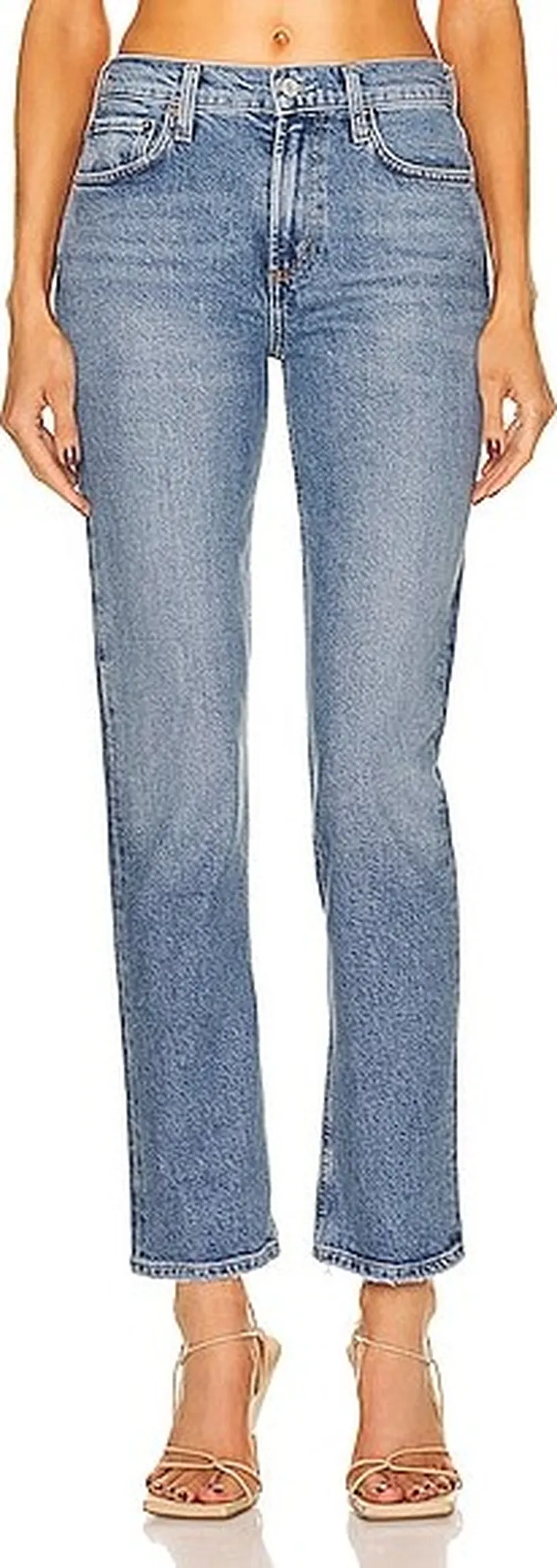 AGOLDE Lyle Low Rise Slim in Blue