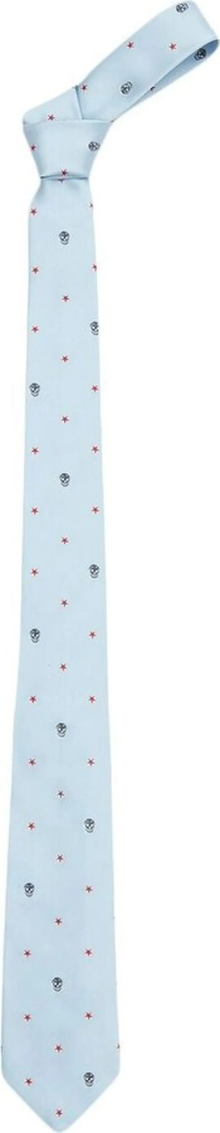 Skull And Star Print Tie
