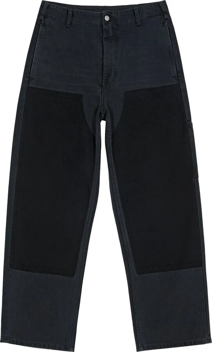 Panelled-Detail Wide-Leg Jeans