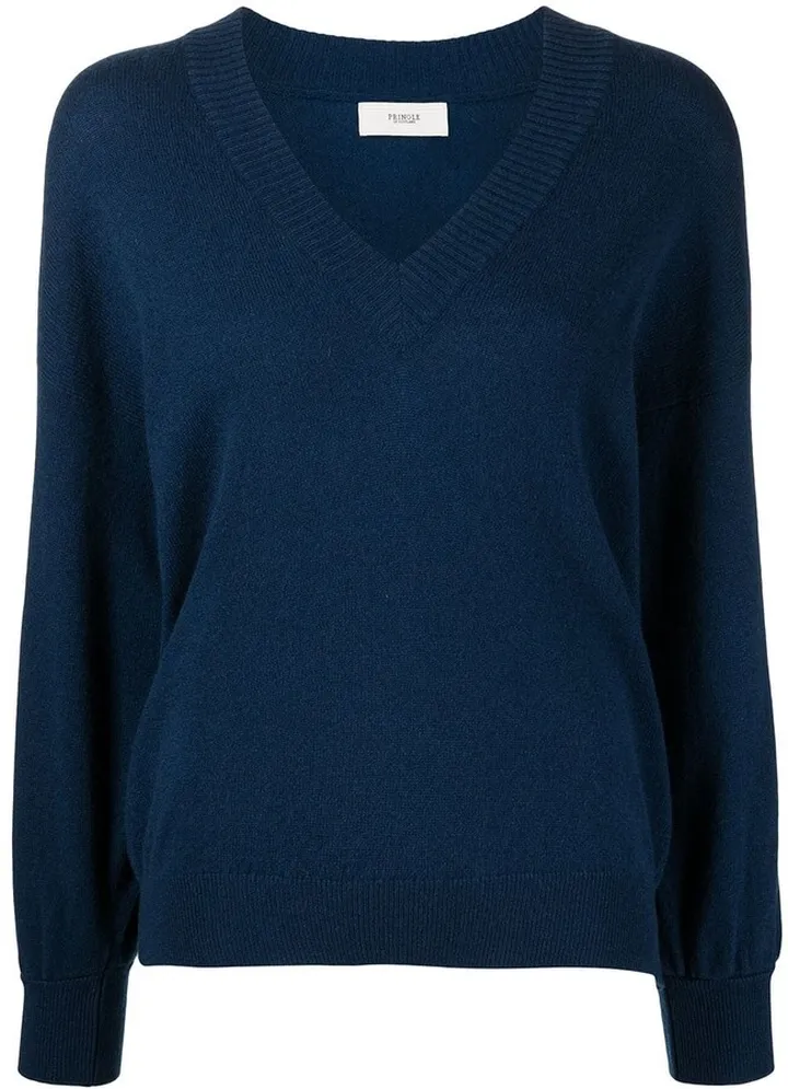 V-neck long sleeve jumper