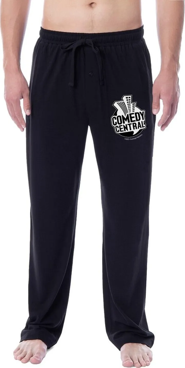 Comedy Central Mens' Comedian Channel TV Logo Sleep Pajama Pants (XXL) Black