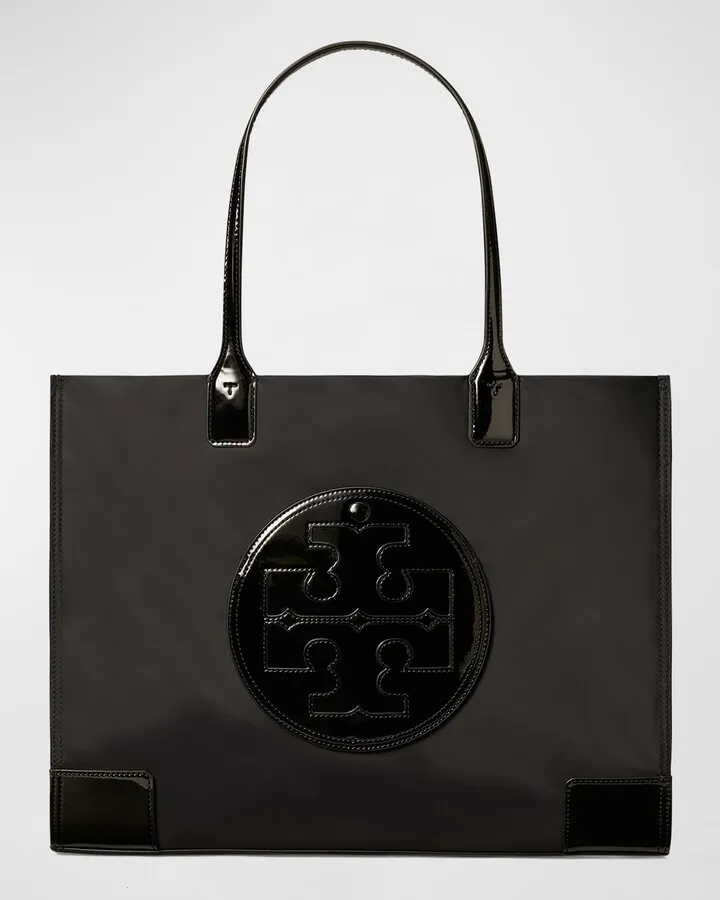 Ella Patent Recycled Nylon Tote Bag