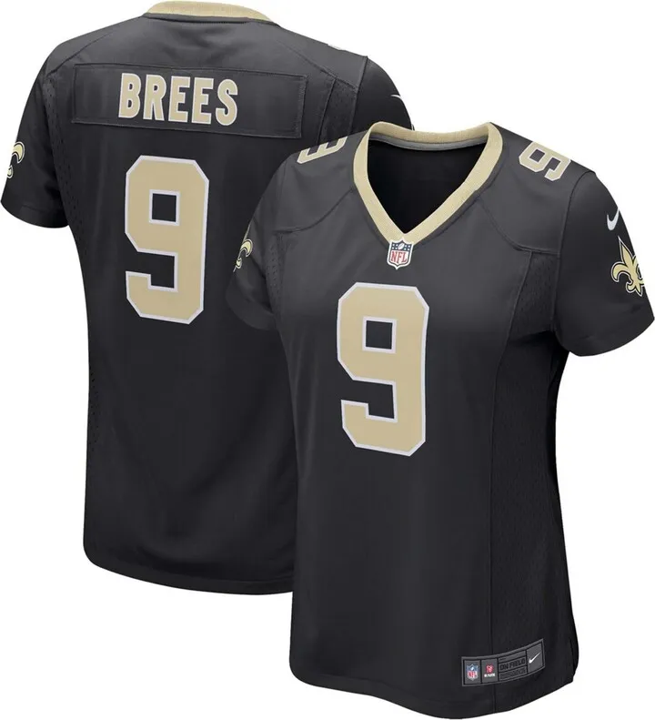 Nike Women's Drew Brees Black New Orleans Saints Game Player Jersey