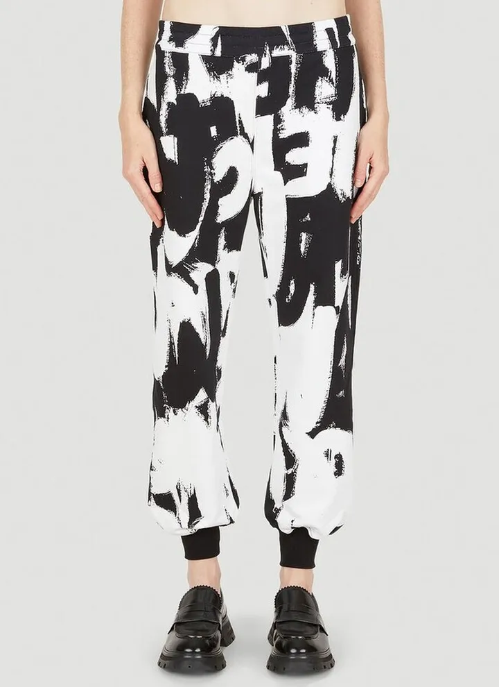 Alexander McQueen Graffiti Printed Track Pants
